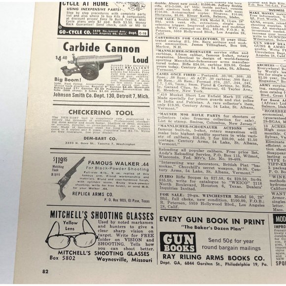 1962 Gun Cannon Magazine Ads Fitz Chambering Reamers Intl Firearms Carbide - Picture 3 of 5